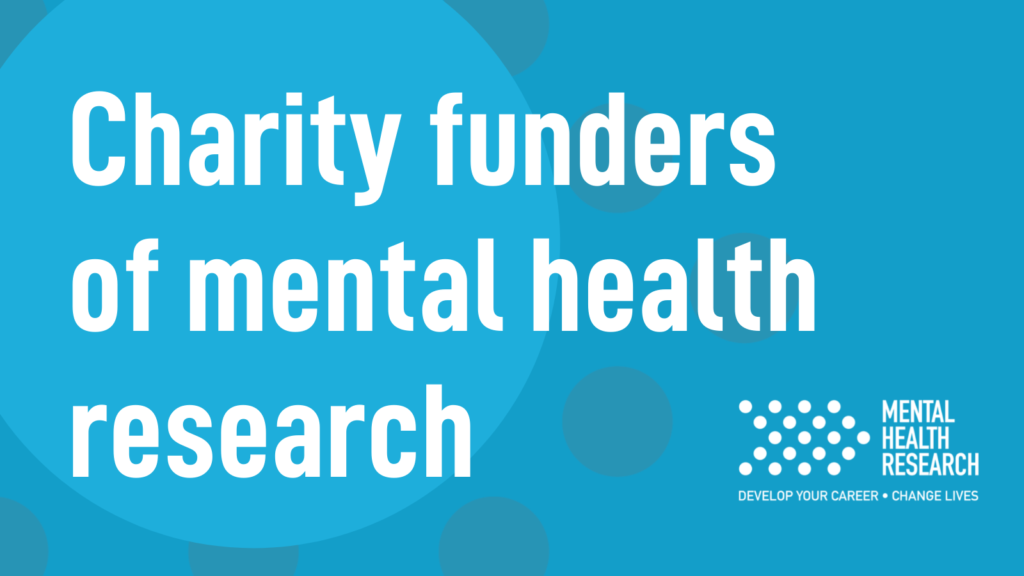 Charity funders of mental health research