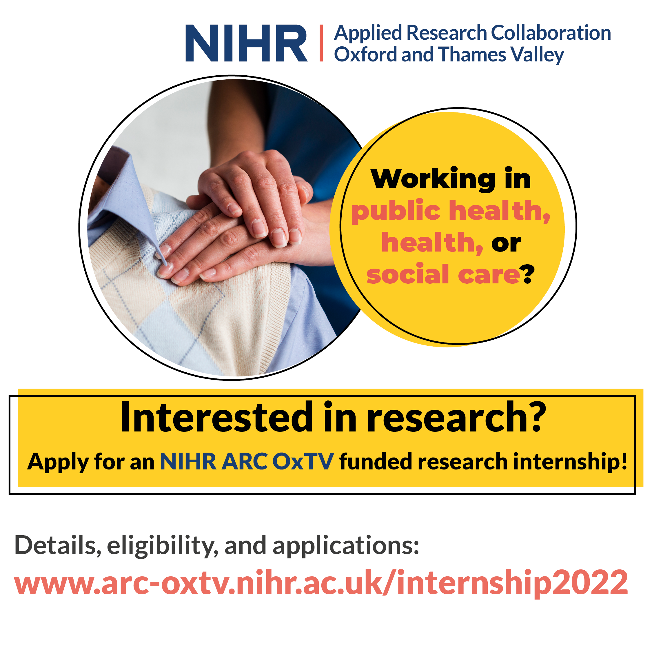 Internship opportunities at ARC Oxford and Thames Valley – 29 April deadline
