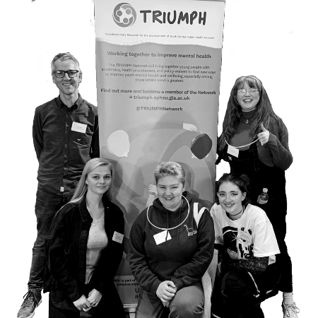 The research team: Jess, Rhi, Kirsty, Simon, and Rebecca,