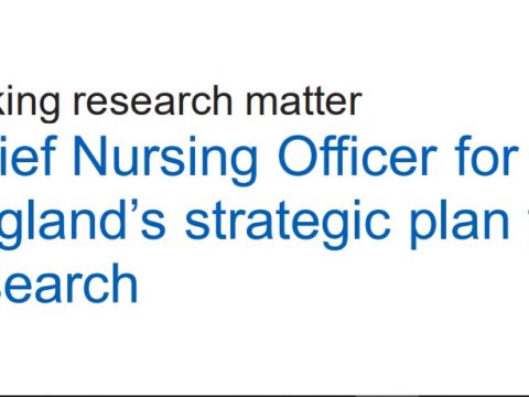 Chief Nursing Officer for England’s strategic plan for research