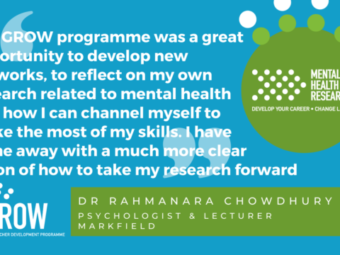 How can GROW help me develop my career in mental health research?