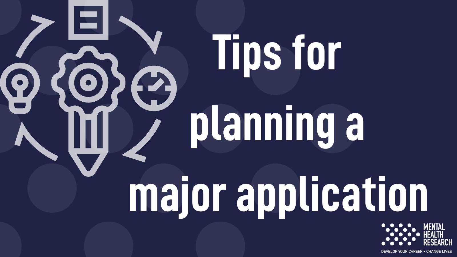 Tips for planning a major application