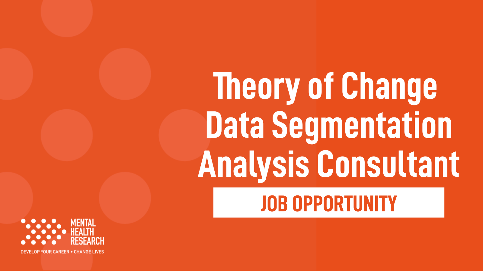 Job: Consultant – Theory of Change Data Segmentation Analysis